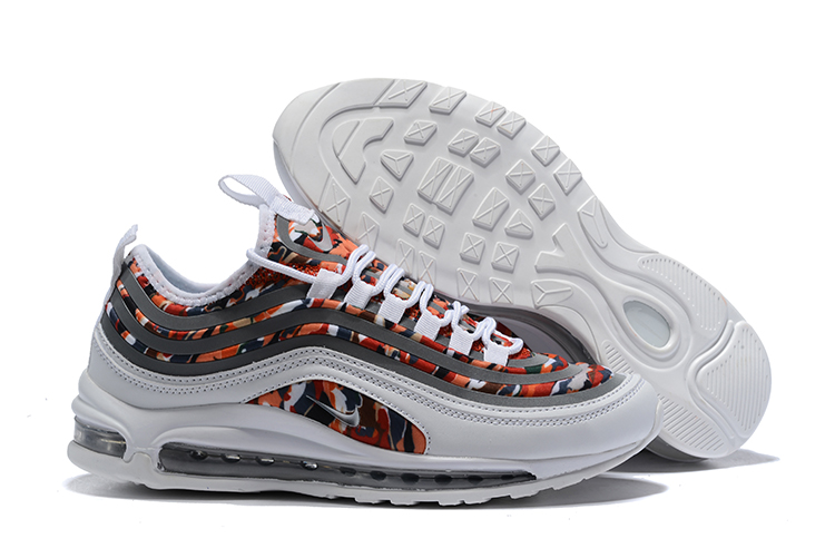 2019 Nike Air Max 97 Colorful Orange Grey White Shoes - Click Image to Close